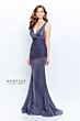 Montage by Mon Cheri 120922 V-Neck Metallic Dress