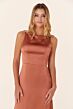 Mori Lee 21836 Strappy Back High Neck Bridesmaid Dress