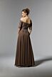 Mori Lee MGNY 72907 Illusion Sleeve High Slit Dress