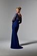 Mori Lee MGNY 72909 Illusion Sleeve Ruched Dress