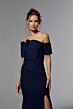 Mori Lee MGNY 72919 Off-The-Shoulder Short Sleeve Dress