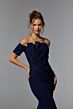 Mori Lee MGNY 72919 Off-The-Shoulder Short Sleeve Dress