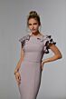 Mori Lee MGNY 72922 Bateau Neck Layered Flutter Sleeve Dress