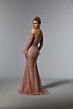Mori Lee MGNY 72934 Strapless Straight Neck High Slit Dress