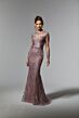 Mori Lee MGNY 72937 Illusion Neck Keyhole Back Dress