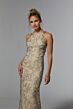 Mori Lee MGNY 72939 Halter Neck Illusion Back Dress