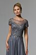 Mori Lee 72905 Bateau Neck Short Sleeve Dress