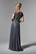Mori Lee 72905 Bateau Neck Short Sleeve Dress