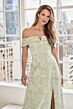 Mori Lee 73103 A-Line High Slit Notched Off-The-Shoulder Dress
