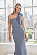 Mori Lee 73108 One-Shoulder Rosette Sleeve Dress