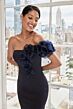 Mori Lee 73108 One-Shoulder Rosette Sleeve Dress
