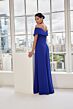 Mori Lee 73116 Off-The-Shoulder Portrait Neck Applique Bodice Dress