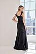 Mori Lee 73118 High Slit Asymmetric Neck Brocade Dress