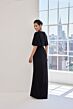 Mori Lee 73124 Cape Sleeve V-Neck Beaded Waist Dress