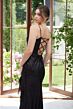 Mori Lee 49103 Ruffle Slit Lace-Up Sequin Dress