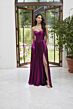 Mori Lee 49112 Basque Waist Pleated Skirt Metallic Dress