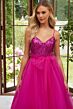 Mori Lee 49115 Bow Waist Sequin Bodice Dress