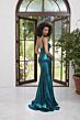 Mori Lee 49122 One Strap Illusion Back Metallic Dress