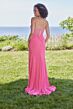 Mori Lee 49128 Floral Bust Sheer Corset Strapless Dress