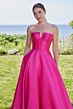 Mori Lee 49129 Detachable Sleeves Lace-Up Dress