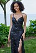 Mori Lee 49141 Scalloped Lace Sequin Lace Dress