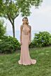 Mori Lee 49142 Sheer Corset Cross-Halter Dress