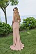 Mori Lee 49142 Sheer Corset Cross-Halter Dress