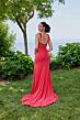 Mori Lee 49152 Floral Corset Slit Skirt Dress
