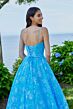 Mori Lee 49153 Sweetheart Neckline Floral Glitter Dress