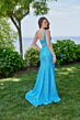 Mori Lee 49155 Cutout Waist One Shoulder Sequin Dress