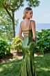 Mori Lee 49160 Strappy Back High Slit Sequin Dress