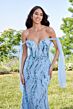 Mori Lee 49166 Tie Sleeves Off The Shoulder Embellished Dress