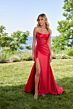 Mori Lee 49169 Cowl Neckline Strapless Corset Dress
