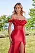 Mori Lee 49171 Floral Off The Shoulder Corset Dress