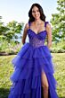 Mori Lee 49181 Layered Skirt Floral Corset Dress