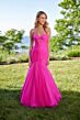 Mori Lee 49182 Detachable Sleeves Ruched Trumpet Dress