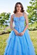 Mori Lee 49183 Layered Skirt Floral Bodice Dress