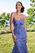 Mori Lee 49184 Sheer Sides Embellished Lace-Up Dress