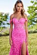 Mori Lee 49188 Off The Shoulder Floral Sequin Dress