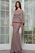 Marsoni MV1338 Cape Sleeve Peplum Chiffon Dress
