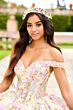 Princesa by Ariana Vara PR30155 Floral Illusion Corset Quince Dress
