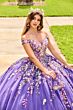 Princesa by Ariana Vara PR30155 Floral Illusion Corset Quince Dress