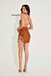 Primavera Couture 4233 Slit Skirt Curved Neckline Dress