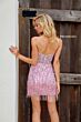 Primavera Couture 4248 Fringe Skirt Spaghetti Strap Dress