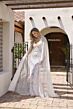 Primavera Couture 12176 Sheer Cape Beaded V-Neck Dress