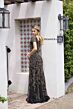 Primavera Couture 12178 Plunging Neck Short Sleeve Beaded Dress