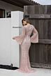 Primavera Couture 12187 Scoop Neck Angel Sleeve Dress