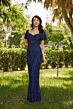 Primavera Couture 13134 Sweetheart Neck Flutter Sleeve Dress