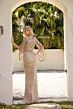 Primavera Couture 13136 Jewel Neck Cutaway Sleeve Dress