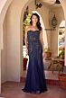 Primavera Couture 13145 Sweetheart Neck Sheer Capelet Dress